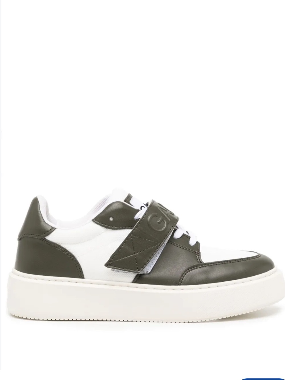 GANNI Sporty Mix Cupsole Low-Top Velcro Sneaker Kalamata / Army Green colorway
